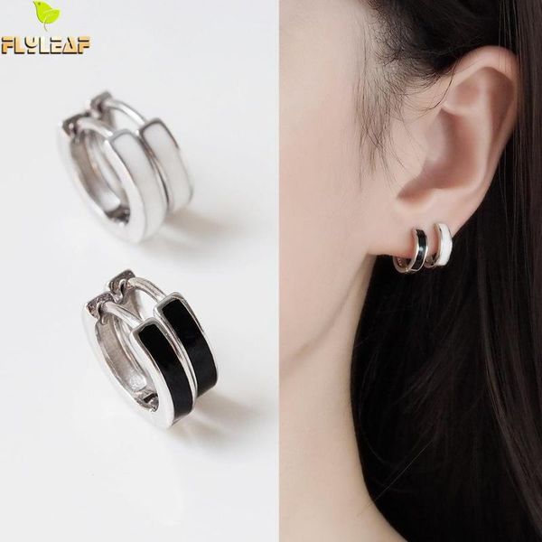hoop & huggie 925 sterling silver black white enamel earrings for women simple design lady girl gift fashion jewelry flyleaf, Golden;silver
hoop & huggie 925 sterling silver black white enamel earrings for women simple design lady girl gift fashion jewelry flyleaf, Golden;silver