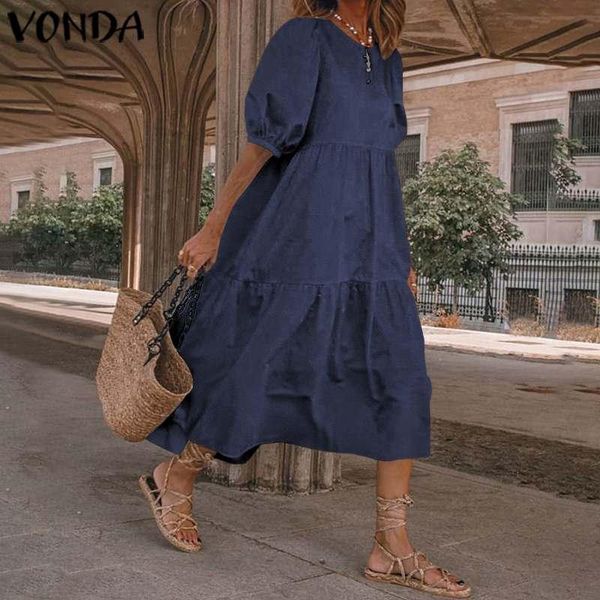 vonda 2020 women dress casual loose short sleeve solid long dresses summer mid-calf denim dress plus size vestidos 5xl sundress, White;black
vonda 2020 women dress casual loose short sleeve solid long dresses summer mid-calf denim dress plus size vestidos 5xl sundress, White;black