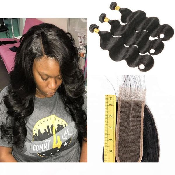 brazilian virgin hair bundles with closure 100% real human hair peruvian malaysian virgin hair 3 bundles with 2x6 middle part lace closure, Black
brazilian virgin hair bundles with closure 100% real human hair peruvian malaysian virgin hair 3 bundles with 2x6 middle part lace closure, Black