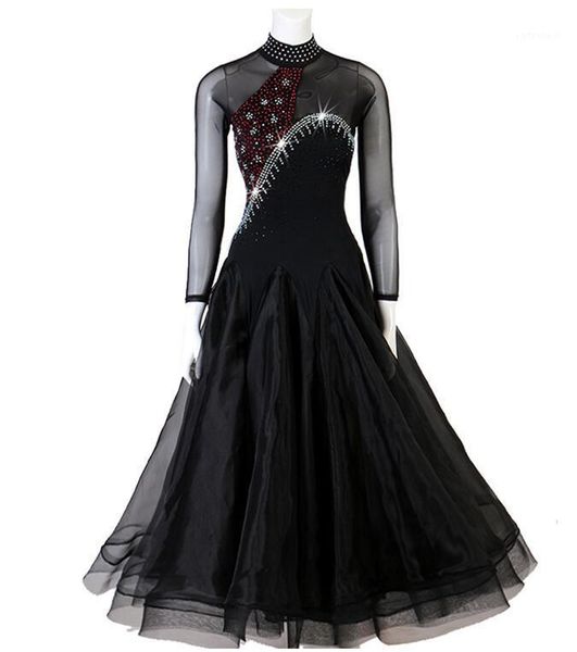 stage wear standard ballroom dress long sleeve dresses women waltz competition mq2131, Black;red
stage wear standard ballroom dress long sleeve dresses women waltz competition mq2131, Black;red