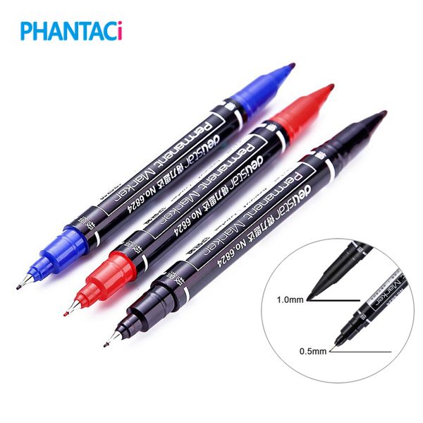 3 pcs/lot Twin Tip Permanent Markers Fine Point Black Blue Red Ink 0.5mm-1mm Art Marker Pen School Office Writing Stationery
3 pcs/lot Twin Tip Permanent Markers Fine Point Black Blue Red Ink 0.5mm-1mm Art Marker Pen School Office Writing Stationery