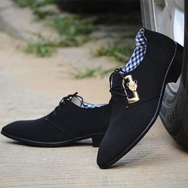 acebuy2 men's business casual fashion shoes dress shoes men leather cloth men tie pointed breathable moisture large size, Black
acebuy2 men's business casual fashion shoes dress shoes men leather cloth men tie pointed breathable moisture large size, Black