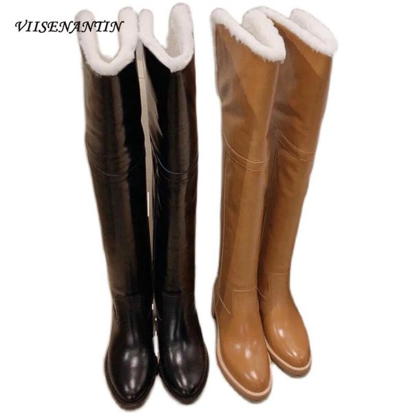 over-the-knee wool lapel two wear 2020 winter high-snow rider knight boots warm fur shearling brown fashion new shoes women, Black
over-the-knee wool lapel two wear 2020 winter high-snow rider knight boots warm fur shearling brown fashion new shoes women, Black