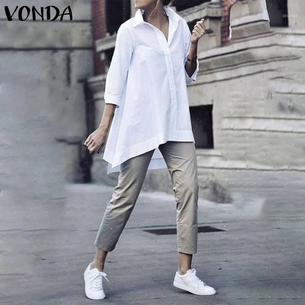 women's blouses & shirts vonda cotton women casual turn down neck solid color plus size bohemian party blusas femme women's tunics, White
women's blouses & shirts vonda cotton women casual turn down neck solid color plus size bohemian party blusas femme women's tunics, White