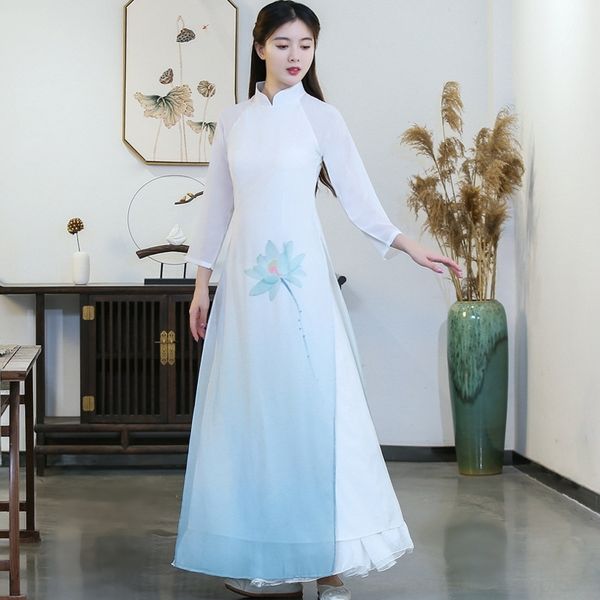 byer8 aodai zen tea improved suit cheongsam tang suit ancient tang costume art tea clothing ancient style meditation clothing zen costume wo, Black;gray
byer8 aodai zen tea improved suit cheongsam tang suit ancient tang costume art tea clothing ancient style meditation clothing zen costume wo, Black;gray