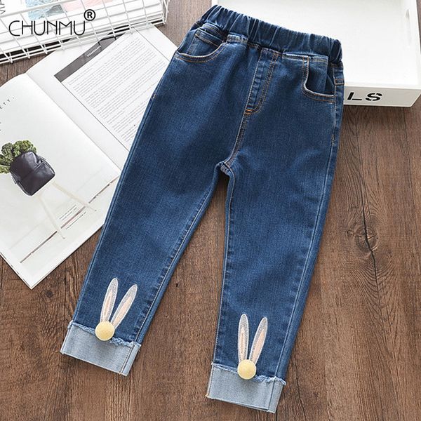 girls jeans for spring and autumn children's clothing kids rabbit ears embroidery jeans leisure girl jeans kids c1021, Blue 
girls jeans for spring and autumn children's clothing kids rabbit ears embroidery jeans leisure girl jeans kids c1021, Blue