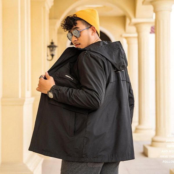 men hooded trench coat new casual solid color loose hooded jacket coat men spring and autumn1, Black;brown
men hooded trench coat new casual solid color loose hooded jacket coat men spring and autumn1, Black;brown