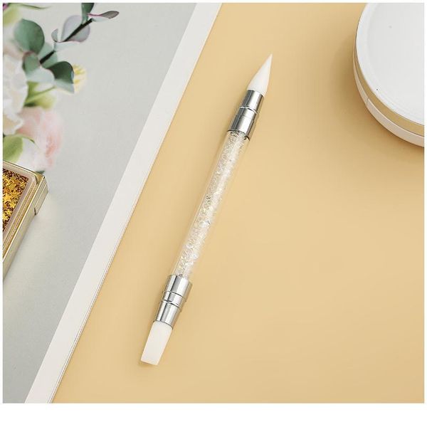 1 pc new double way rhinestone nail art brush pen sile head carving dotting tool for women diy brush fashi qylnlo, Silver
1 pc new double way rhinestone nail art brush pen sile head carving dotting tool for women diy brush fashi qylnlo, Silver