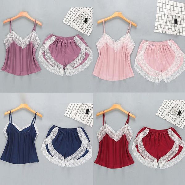 gym clothing 2 pieces pyjamas set women lace lingerie solid soft nightwear suit fashion pleated sleepwear strap loose shorts1, White;black
gym clothing 2 pieces pyjamas set women lace lingerie solid soft nightwear suit fashion pleated sleepwear strap loose shorts1, White;black