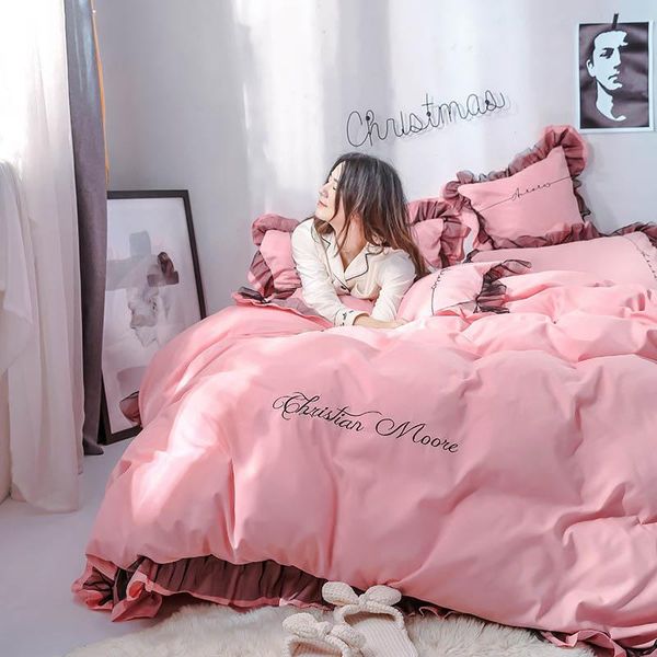 bedding sets 4pcs winter warm cotton solid color pink set bed flat sheet duvet cover and pillowcases quilt for 1.5-2m
bedding sets 4pcs winter warm cotton solid color pink set bed flat sheet duvet cover and pillowcases quilt for 1.5-2m