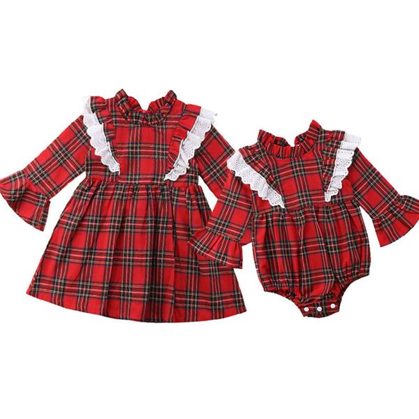 christmas newborn baby kids girls clothing red plaid little sister romper big sister dress xmas costumes autumn new lj201111, Blue
christmas newborn baby kids girls clothing red plaid little sister romper big sister dress xmas costumes autumn new lj201111, Blue