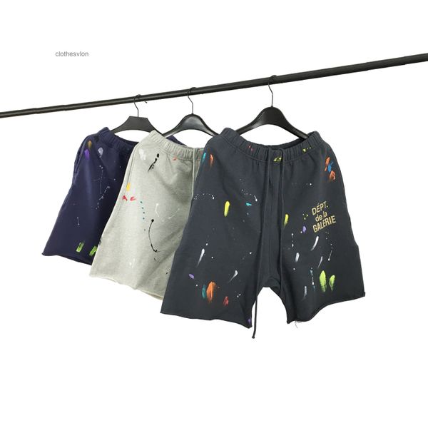 designer shorts 2022 mens fashion gallerydept short pants hand painted graffiti street capris loose letter casual men's and women', White;black 
designer shorts 2022 mens fashion gallerydept short pants hand painted graffiti street capris loose letter casual men's and women', White;black
