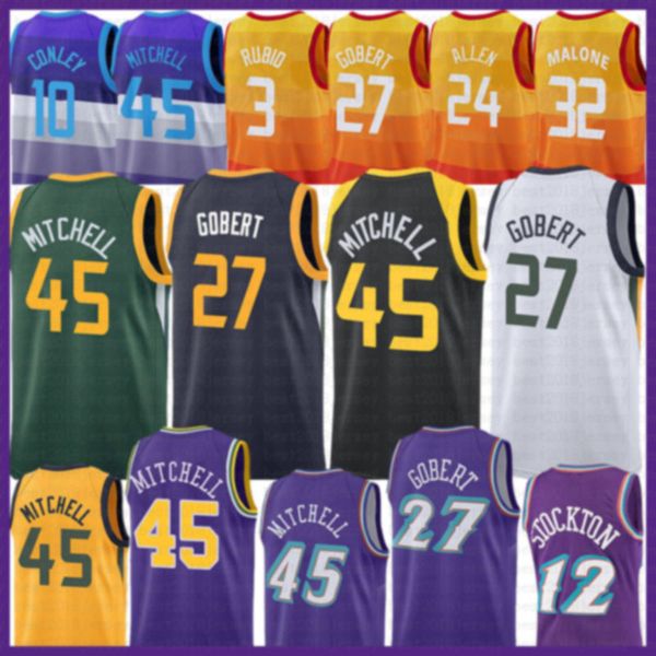 2021 new donovan 45 mitchell basketball jersey rudy 27 gobert mens john 12 stockton mesh retro karl 32 malone youth kids 0 conley wine red, Black;red
2021 new donovan 45 mitchell basketball jersey rudy 27 gobert mens john 12 stockton mesh retro karl 32 malone youth kids 0 conley wine red, Black;red