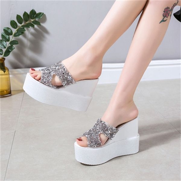 2020 bling women's flip flops new feminine slippers outdoors slacker slide wedges ladies beach shoes 5skn, Black
2020 bling women's flip flops new feminine slippers outdoors slacker slide wedges ladies beach shoes 5skn, Black