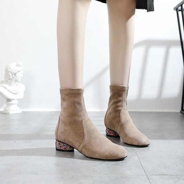 swyivy women's fashion booties solid color round heels crystal martin boots female autumn winter casual genuine leather boots, Black
swyivy women's fashion booties solid color round heels crystal martin boots female autumn winter casual genuine leather boots, Black