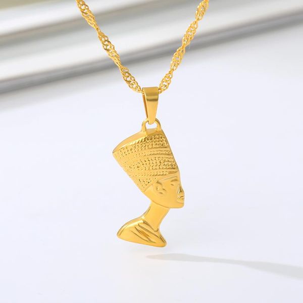 pendant necklaces vintage ancient egyptian queen necklace light gold color egypt nefertiti head portrait jewelry collier drop-, Silver
pendant necklaces vintage ancient egyptian queen necklace light gold color egypt nefertiti head portrait jewelry collier drop-, Silver