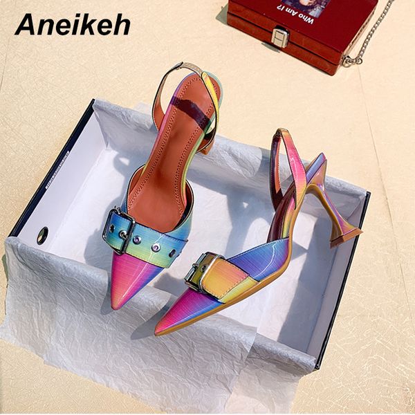 aneikeh new iridescent color fashion pointed end pumps women party shoes buckle high heels summer slingback pumps size 34-42 1007, Black;white
aneikeh new iridescent color fashion pointed end pumps women party shoes buckle high heels summer slingback pumps size 34-42 1007, Black;white