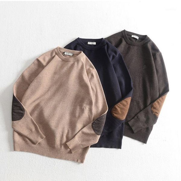 men's sweaters obrix o-neck male pullover regular fit long sleeve solid color elbow patch fashionable sweater for men1, White;black
men's sweaters obrix o-neck male pullover regular fit long sleeve solid color elbow patch fashionable sweater for men1, White;black