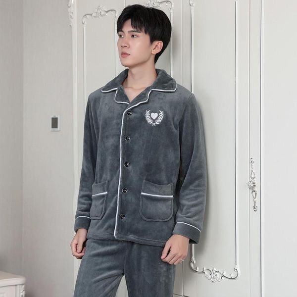autumn winter antistatic thick flannel warm men's pajamas sets large size loose home costumes casual male sleepwear 2-piece set, Black;brown
autumn winter antistatic thick flannel warm men's pajamas sets large size loose home costumes casual male sleepwear 2-piece set, Black;brown