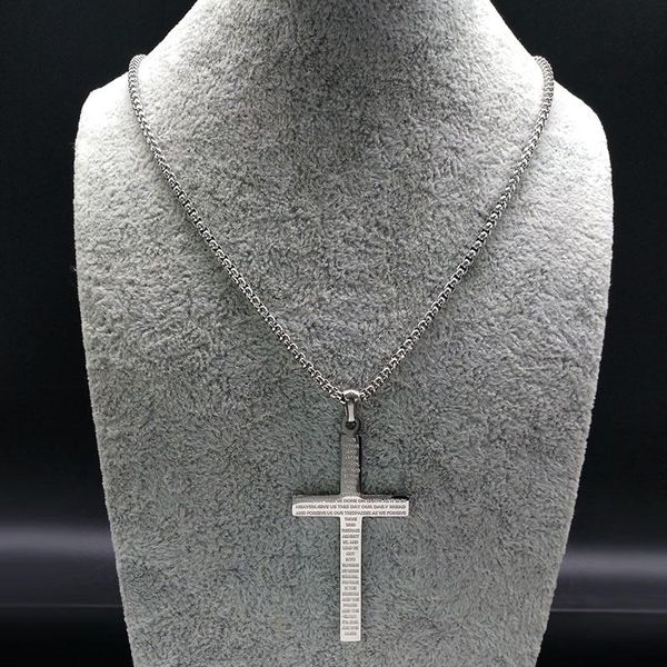 2021 fashion biblia cross stainless steel necklaces for women jewlery silver color necklaces pendants jewelry cruz joyas n18038
2021 fashion biblia cross stainless steel necklaces for women jewlery silver color necklaces pendants jewelry cruz joyas n18038