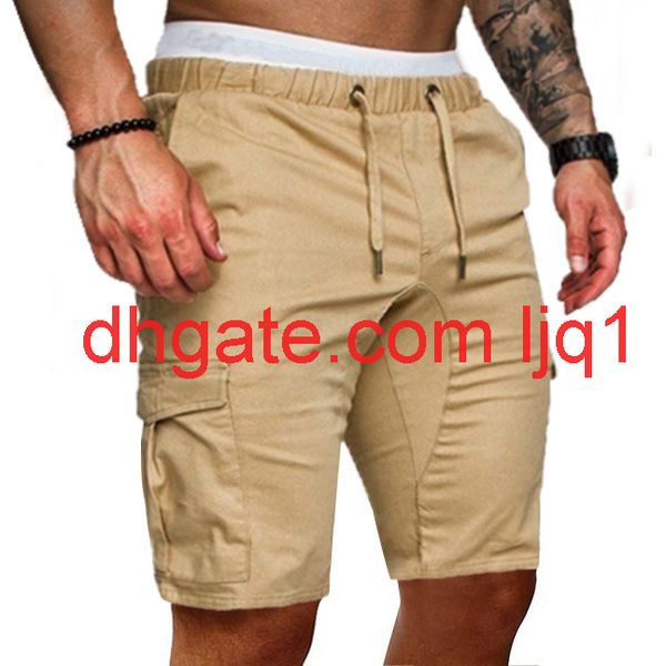 2020 summer men's casual work wear multi pocket large casual men's shorts sports work pants, White;black