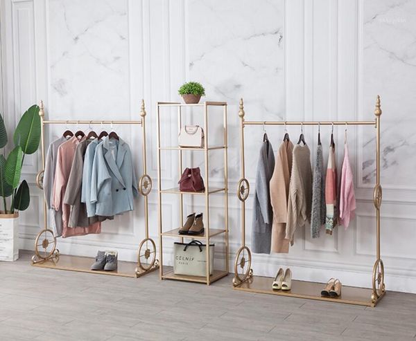 tieyi clothing store display rack for women's clothing store rack combination display special gold1
tieyi clothing store display rack for women's clothing store rack combination display special gold1