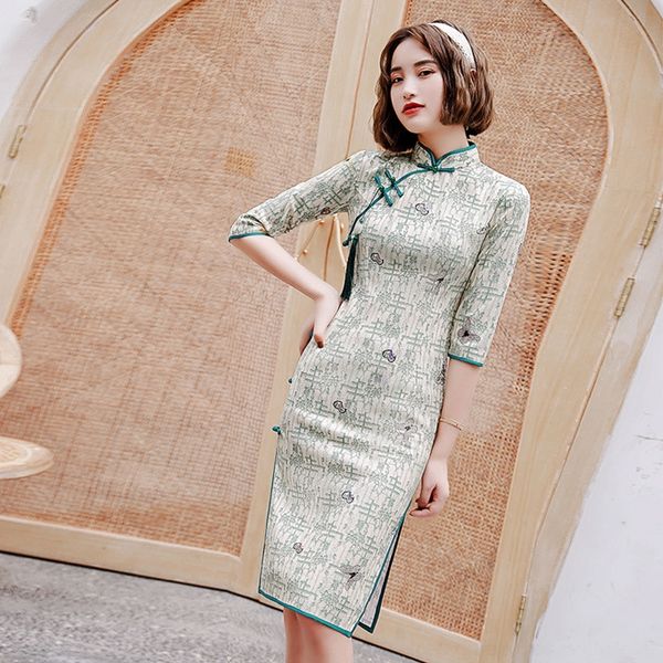 bc2tv medium length embroidered lace 2020 shanghai improved banquet point sleeve seven lace cheongsamcheongsam cheongsamperformance slim old, Black;gray
bc2tv medium length embroidered lace 2020 shanghai improved banquet point sleeve seven lace cheongsamcheongsam cheongsamperformance slim old, Black;gray