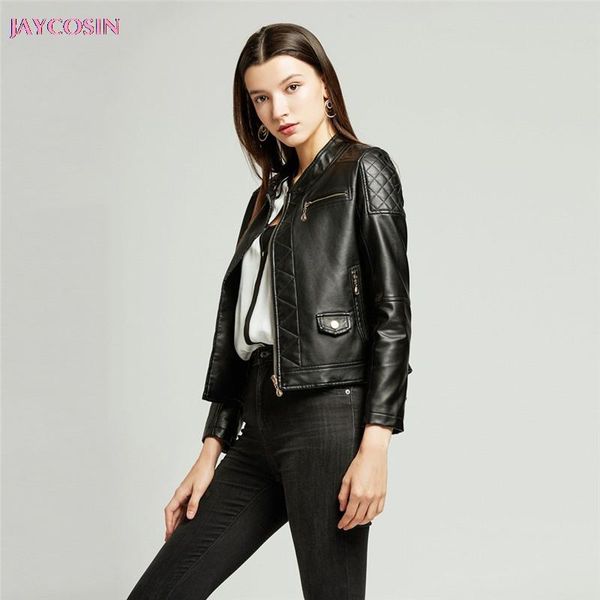 women's jackets jaycosin 2021 personality coat manteau femelle women warm leather jacket parka zipper overcoat outwear short #1207, Black;brown
women's jackets jaycosin 2021 personality coat manteau femelle women warm leather jacket parka zipper overcoat outwear short #1207, Black;brown