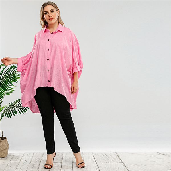 2020 fashion design loose plus size womens clothing autumn new 100% cotton coat fat girl short sleeve shirt front short back long, White
2020 fashion design loose plus size womens clothing autumn new 100% cotton coat fat girl short sleeve shirt front short back long, White