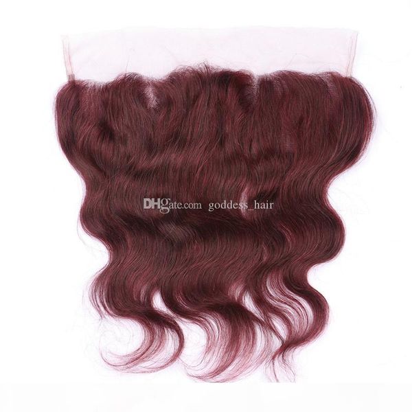 new fashion burgundy lace frontal closure 13*4 unprocessed body wave human hair 99j wine red lace frontal with baby hair middle part, Black;brown
new fashion burgundy lace frontal closure 13*4 unprocessed body wave human hair 99j wine red lace frontal with baby hair middle part, Black;brown