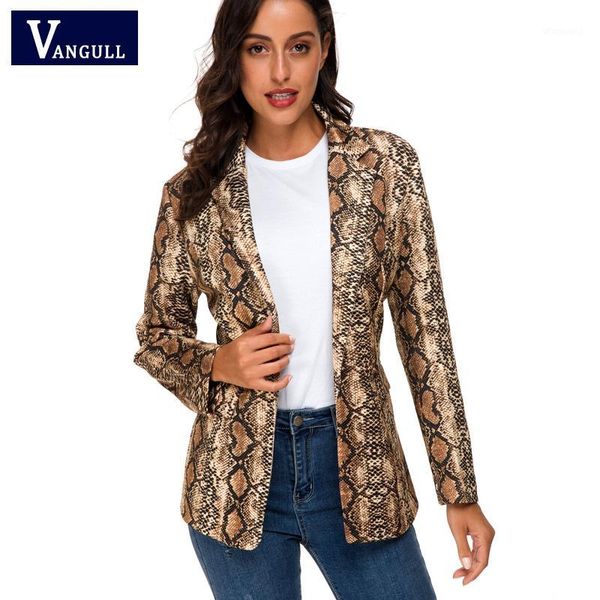2019 spring fashion women's clothing snake print female loose blazers long sleeve none button notched new style pockets coats1, White;black
2019 spring fashion women's clothing snake print female loose blazers long sleeve none button notched new style pockets coats1, White;black