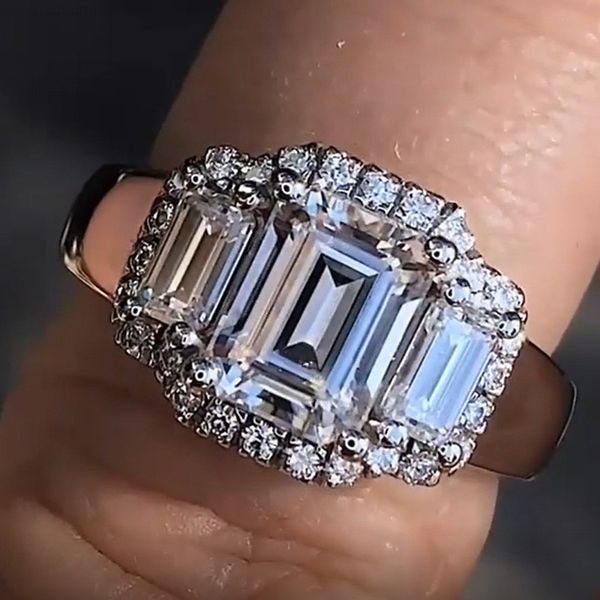 with euramerican ladies style luxury square zircon rhinestone simple trendy women rings banquet party jewelry bague femm, Silver
with euramerican ladies style luxury square zircon rhinestone simple trendy women rings banquet party jewelry bague femm, Silver