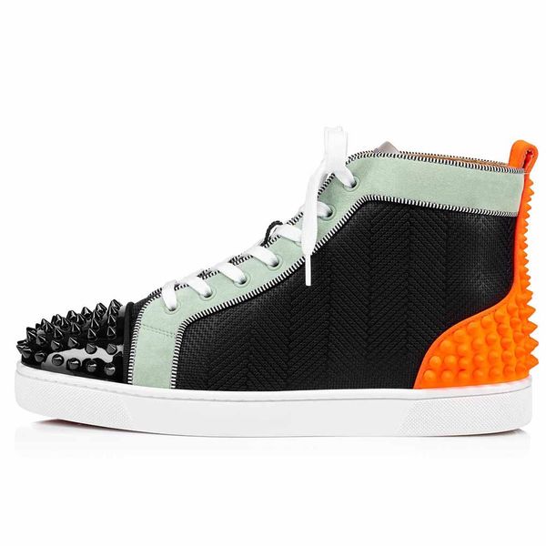men high casual shoes junior suede studded spikes red bottom sneakers silver spiked flat trainers genuine leather suede runner shoes, Black
men high casual shoes junior suede studded spikes red bottom sneakers silver spiked flat trainers genuine leather suede runner shoes, Black
