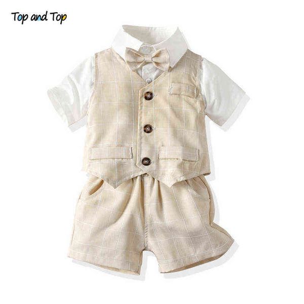 and children clothing kids gentleman clothes set short sleeve bowtie shirt +vest+shorts formal suit for wedding party g220310, White
and children clothing kids gentleman clothes set short sleeve bowtie shirt +vest+shorts formal suit for wedding party g220310, White