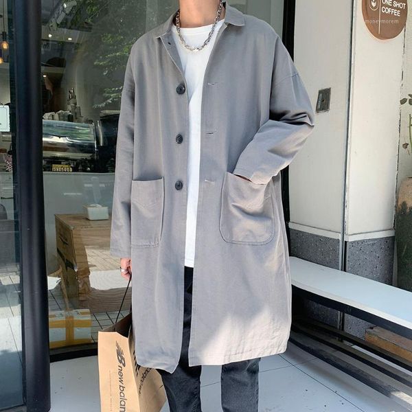 men's trench coats 2021 winter fashion windbreaker korean style single breasted long over knee men's and coat men mens overcoat1, Tan;black
men's trench coats 2021 winter fashion windbreaker korean style single breasted long over knee men's and coat men mens overcoat1, Tan;black