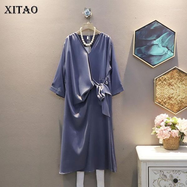 xitao splicing asymmetrical bandage dress women casual fashion new solid color v-neck collar simplicity pullover loose zy34621, Black;gray
xitao splicing asymmetrical bandage dress women casual fashion new solid color v-neck collar simplicity pullover loose zy34621, Black;gray