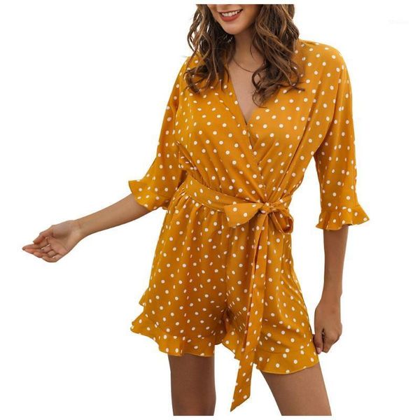 jumpsuit fashion womens lotus leaf sweet college casual loose polka dot korean version short sleeve waist tie jumpsuit#g11, Black;white
jumpsuit fashion womens lotus leaf sweet college casual loose polka dot korean version short sleeve waist tie jumpsuit#g11, Black;white