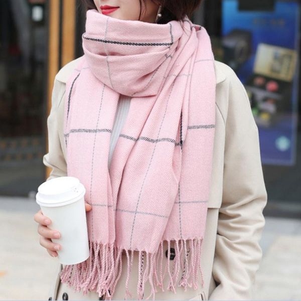 scarves fashion autumn and winter plaid scarf thickened warm cashmere shawls women echarpe foulard 200*70cm, Blue;gray
scarves fashion autumn and winter plaid scarf thickened warm cashmere shawls women echarpe foulard 200*70cm, Blue;gray