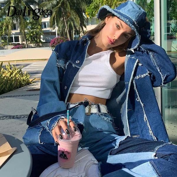 darlingaga streetwear patchwork denim jacket women fashion contrast color y2k coat autumn winter jackets tassel outwear vintage, Black;brown
darlingaga streetwear patchwork denim jacket women fashion contrast color y2k coat autumn winter jackets tassel outwear vintage, Black;brown