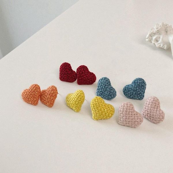 stud aomu 2021 trendy simple fairy sweet s925 grass rattan woven colorful small peach love heart earring for women autumn winter, Golden;silver
stud aomu 2021 trendy simple fairy sweet s925 grass rattan woven colorful small peach love heart earring for women autumn winter, Golden;silver