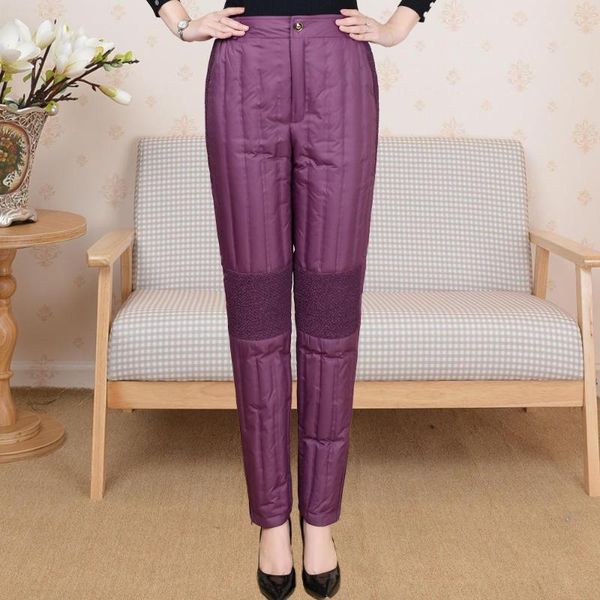 winter sweat pants mother tall waist with thick white duck down big yards warm knee down cotton trousers, Black;white
winter sweat pants mother tall waist with thick white duck down big yards warm knee down cotton trousers, Black;white
