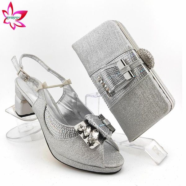 2020 summer new arrivals african silver shoes and bag to match set nigerian high heels party shoes and bag set for party, Black
2020 summer new arrivals african silver shoes and bag to match set nigerian high heels party shoes and bag set for party, Black