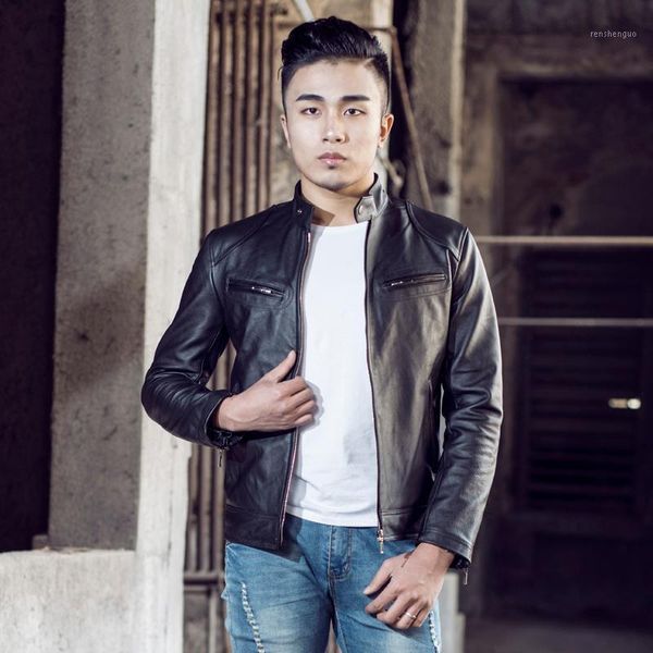factory 2016 new men's spring/autumn genuine leather jacket real natural soft cowskin motorcycle biker man coat male jaqueta1, Black
factory 2016 new men's spring/autumn genuine leather jacket real natural soft cowskin motorcycle biker man coat male jaqueta1, Black