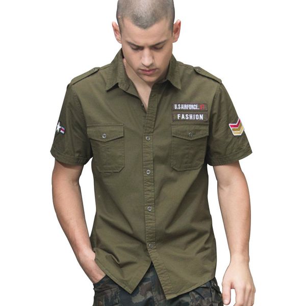 brand cotton military shirt men summer short sleeve fashion casual army shirts male solid airborne tactical cargo clothes y0104, White;black
brand cotton military shirt men summer short sleeve fashion casual army shirts male solid airborne tactical cargo clothes y0104, White;black