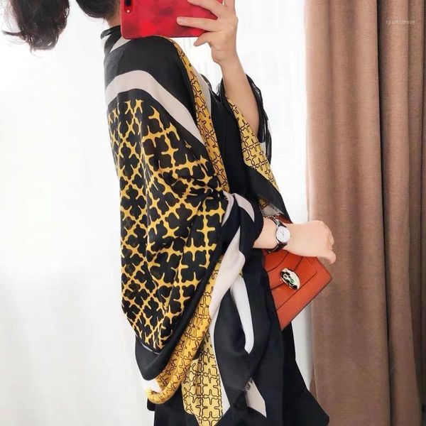 scarves classic color matching geometric poker silk scarf women winter korean version wild split shawl dual use1, Blue;gray
scarves classic color matching geometric poker silk scarf women winter korean version wild split shawl dual use1, Blue;gray