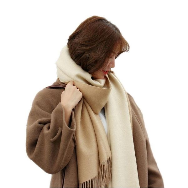 scarves women's thick scarf double-sided color matching shawl warm autumn winter imitation cashmere fashion all-match long, Blue;gray
scarves women's thick scarf double-sided color matching shawl warm autumn winter imitation cashmere fashion all-match long, Blue;gray