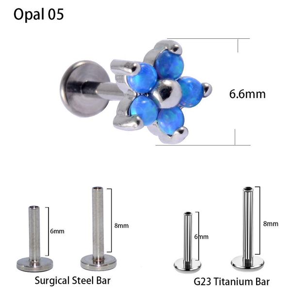 1pc g23 titanium&steel opal gem labret lip bar ring cubic zircon flower ear cartilage tragus helix piercing screw fit 16g q sqcgmf, Silver
1pc g23 titanium&steel opal gem labret lip bar ring cubic zircon flower ear cartilage tragus helix piercing screw fit 16g q sqcgmf, Silver