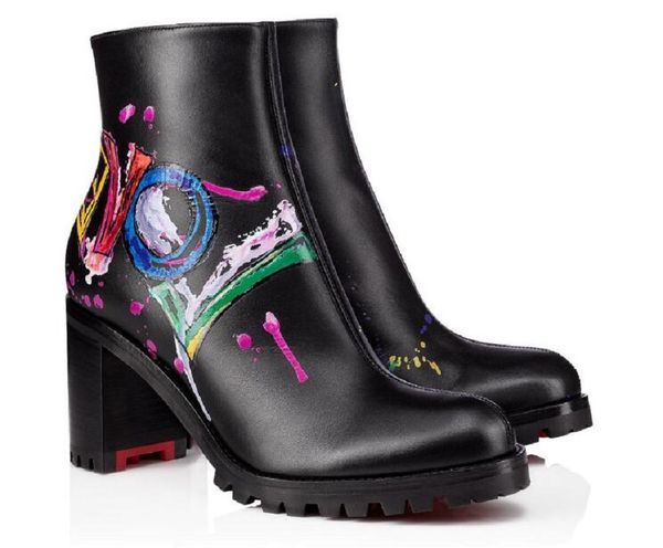 autumn and winter women boots luxury red bottom ankle boots for lug sole chunky heels lady booties outdoor party, Black
autumn and winter women boots luxury red bottom ankle boots for lug sole chunky heels lady booties outdoor party, Black