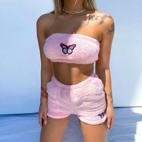 2021 spring and summer new butterfly velvet chest wrapped hollow shorts women's suit xf673
2021 spring and summer new butterfly velvet chest wrapped hollow shorts women's suit xf673