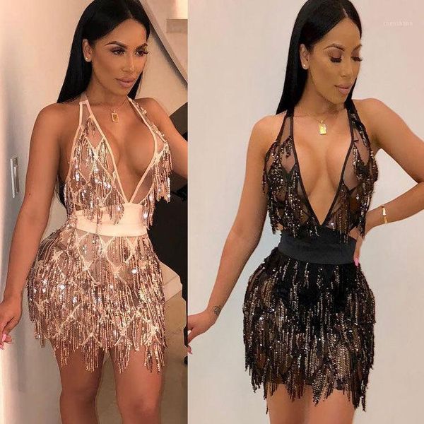 women's two piece pants dazzling two-piece tassel sequin stitching clothing nightclub essential perspective halter strap dress1, White
women's two piece pants dazzling two-piece tassel sequin stitching clothing nightclub essential perspective halter strap dress1, White